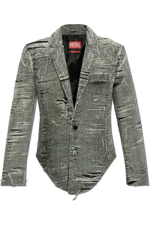 Diesel Jacka, Dam, S, Bomull, De-Phonix-Fsg Distressed Blazer