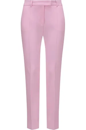 Max Mara Byxor, Dam, M, Polyester, Rosa Straight Leg Byxor