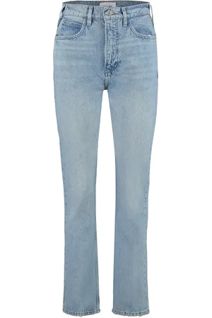 Frame Jeans, Dam, W28, Bomull, Jeans med slitdetaljer och raka ben