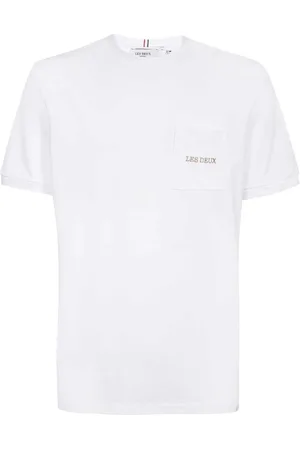 Les Deux Topp, Herr, XS, Bomull, Ribbad T-shirt med Rund Hals