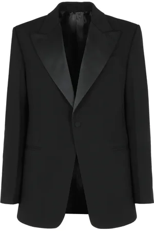Salvatore Ferragamo Jacka, Herr, L, Polyester, Satin Revers Tuxedo Blazer