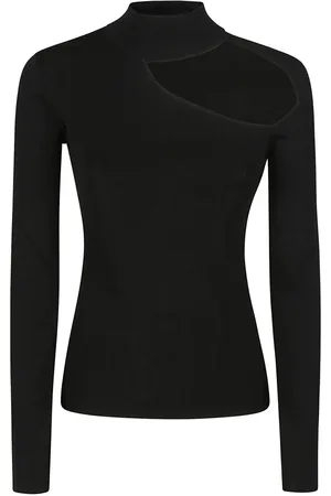 Patrizia Pepe Stickade tröjor & koftor, Dam, XS, Stilren Cut-Out Sweater