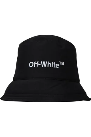 OFF-WHITE Accessoarer, Dam, ONE Size, Polyester, Helvetica Bucket Hat