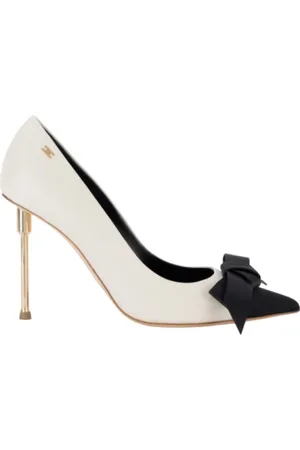 Elisabetta Franchi Skor, Dam, 36 EU, Satin Bow Leather Pumps