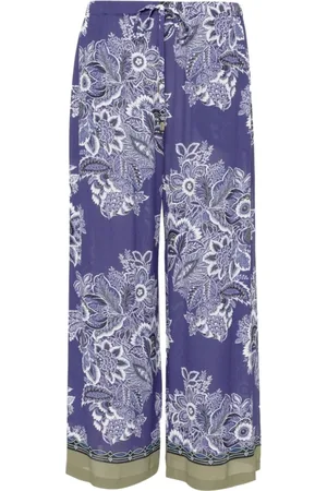 Etro Byxor, Dam, L, Läder, Strandkläder Silk Crop Byxor