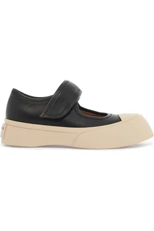 Marni Skor, Dam, 39 EU, Läder, Chunky Platform Läder Mary Jane Sneakers
