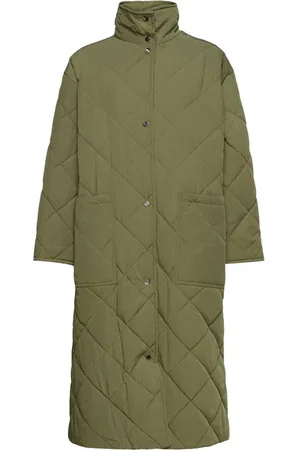 Stand Studio Kappa, Dam, M, Polyester, Quiltad Vinterkappa med Oversize-modell