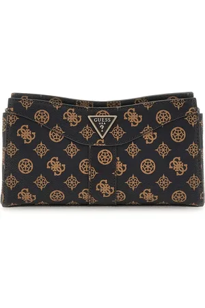 Guess Accessoarer, Dam, ONE Size, Lyxig Satchel Mocha Logoväska