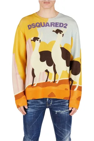 Dsquared2 Stickade tröjor & koftor, Herr, L, Rundhalsstickat