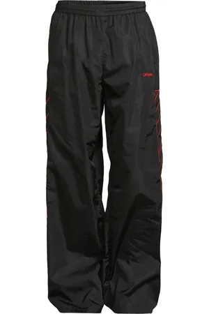 OFF-WHITE Byxor, Herr, L, Diag-Stripe Embroidered Straight Leg Pants