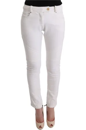 ERMANNO SCERVINO Byxor, Dam, S, Bomull, Vita Slim Fit bomullsbyxor
