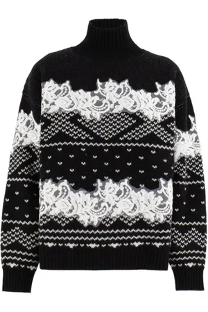ERMANNO SCERVINO Stickade tröjor & koftor, Dam, S, Randig polotröja i ull