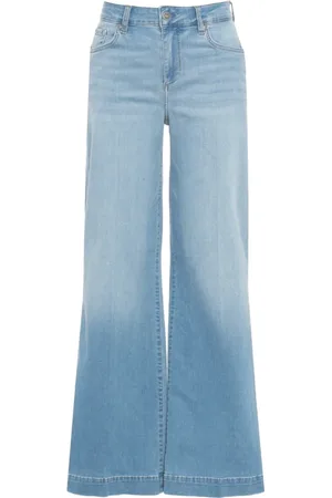 Liu Jo Jeans, Dam, W28, Bomull, Blå Flare Jeans med Strassdetaljer