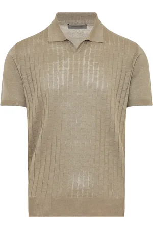corneliani Topp, Herr, 3Xl, Linne, Räfflad Linne Polotröja