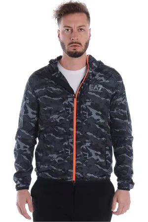 EA7 Sweatshirts & Hoodies, Herr, S, Polyester, Zip-through Jacka