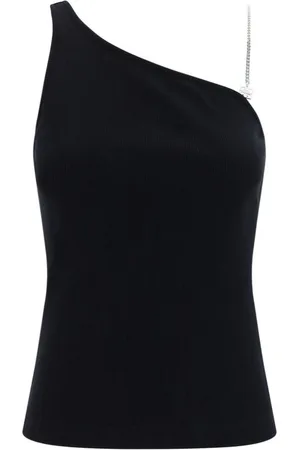 Givenchy Topp, Dam, XS, Bomull, Kedjedetalj Ribbad Ärmlös Topp