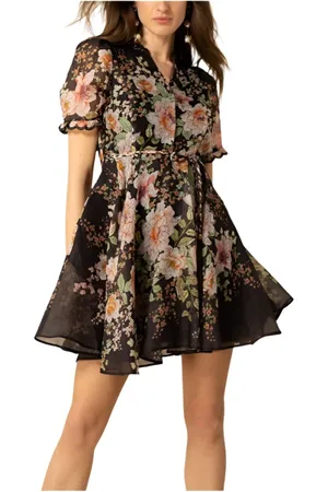 Hale Bob Klänning, Dam, L, Organza, Svart Organza Klänning Kort Elegans Lättvikt