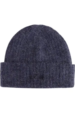 MC2 SAINT BARTH Accessoarer, Herr, ONE Size, Kashmir, Blå Navy Beanie med St. Barth Brodyr