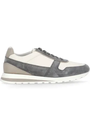 Brunello Cucinelli Skor, Herr, 43 EU, Läder, Läder Sneakers med Logotypdetaljer