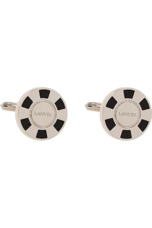 Lanvin Accessoarer, Herr, ONE Size, Logo-graverade Manschettknappar