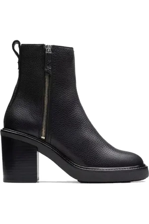 Clarks Skor, Dam, 39 EU, Läder, Cassiano Zip Ankelstövlar