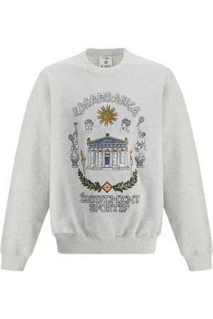 Casablanca Sweatshirts & Hoodies, Herr, M, Bomull, Broderad bomullströja med monogram