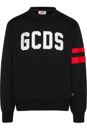 GCDS Sweatshirts & Hoodies, Herr, L, Långärmad Sweatshirt med Logoband