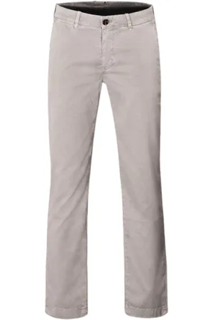 MOORER Byxor, Herr, 2Xl, Bomull, Silke Bomull Chino Byxor Vintage Stil