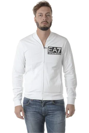 EA7 Sweatshirts & Hoodies, Herr, M, Bomull, Zip-through Sweatshirt Hoodie