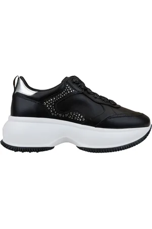 Hogan Skor, Dam, 36 EU, Läder, Glitter Lace-Up Sneakers