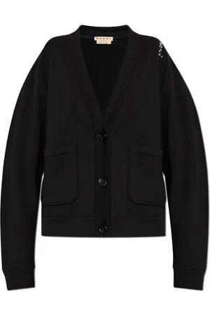 Marni Stickade tröjor & koftor, Dam, S, Bomull, Cardigan med fickor