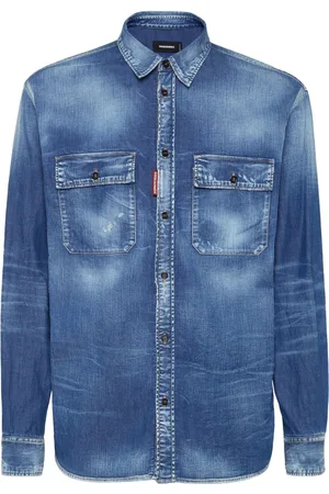 Dsquared2 Skjorta, Herr, XL, Bomull, Arbetsskjorta med Ficka