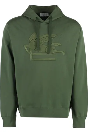 Etro Sweatshirts & Hoodies, Herr, M, Bomull, Räfflad Bomullshoodie