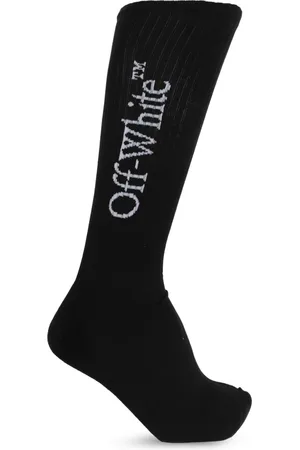OFF-WHITE Underkläder, Herr, M, Bomull, Logo-Stamp Ribbed Socks