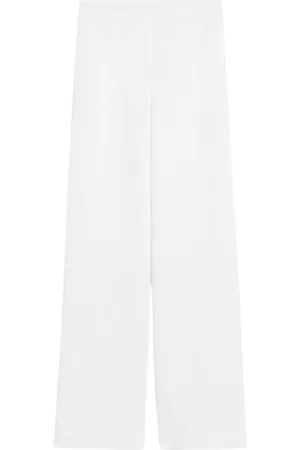 Max Mara Byxor, Dam, S, Linne, Vita Straight Leg Byxor