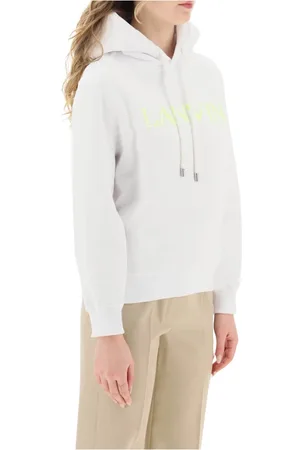 Lanvin Sweatshirts & Hoodies, Dam, S, Bomull, Curb Logo Hooded Sweatshirt