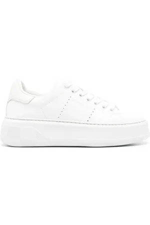 Woolrich Skor, Dam, 38 EU, Vita Sneakers med Perforerad Detalj