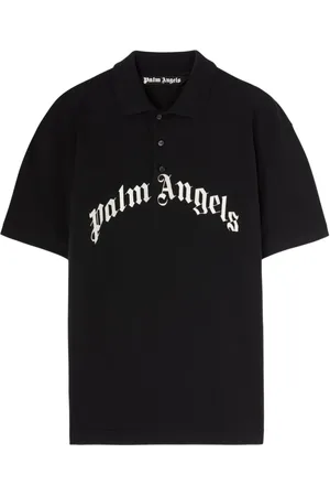 Palm Angels Topp, Herr, M, Bomull, Polo T-shirt med logotryck