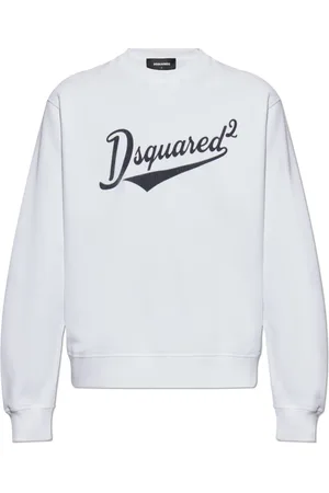 Dsquared2 Sweatshirts & Hoodies, Herr, XL, Bomull, Logosweatshirt med sammetsfinish