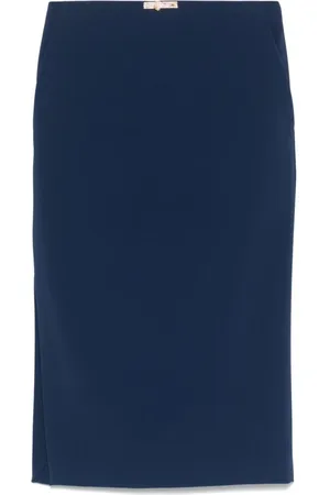 Elisabetta Franchi Kjol, Dam, L, Polyester, Blå Stilrena Kjolar