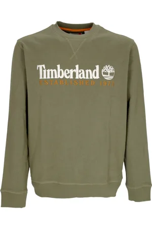 Timberland Sweatshirts & Hoodies, Herr, XL, Bomull, Broderad Sweatshirt med Rund Hals – Earth