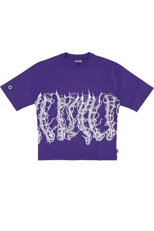 Octopus Topp, Herr, S, Bomull, Lila herr T-shirt med Design