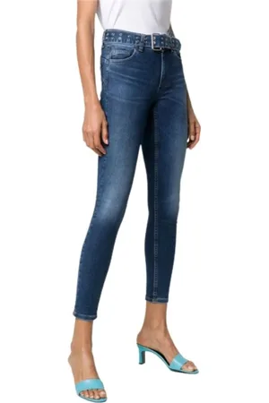Liu Jo Jeans, Dam, W27, Bomull, Högmidjade jeans med bälte