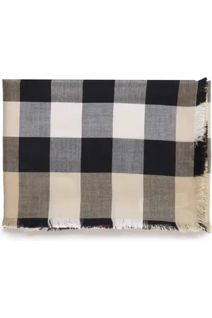 Burberry Accessoarer, unisex, ONE Size, Lyxig Sidenhalsduk med Rutmönster