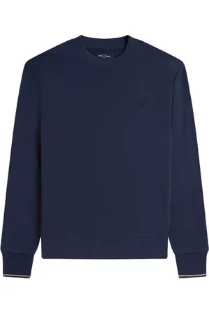 Fred Perry Sweatshirts & Hoodies, Herr, L, Bomull, Klassisk Rund Hals Bomullströja
