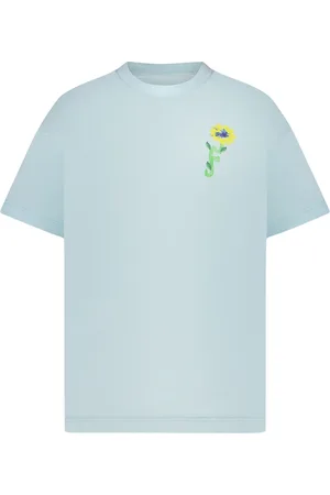 FLÂNEUR Flâneur, Topp, Herr, L, Bomull, Blå Tortuous T-shirt Hantverk Elegans
