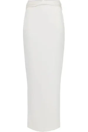 Elisabetta Franchi Kjol, Dam, S, Polyester, Bow Detail Long Skirt