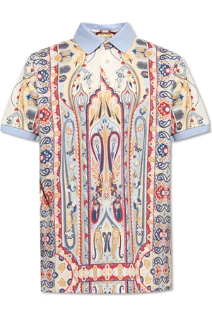 Etro Topp, Herr, L, Bomull, Mönstrad Pikétröja