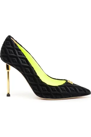 Elisabetta Franchi Skor, Dam, 40 EU, Läder, Svarta Decolté-pumps i sammet