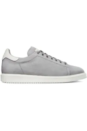 Brunello Cucinelli Skor, Herr, 41 EU, Läder, Ljusgrå Sneakers i Nubuckläder